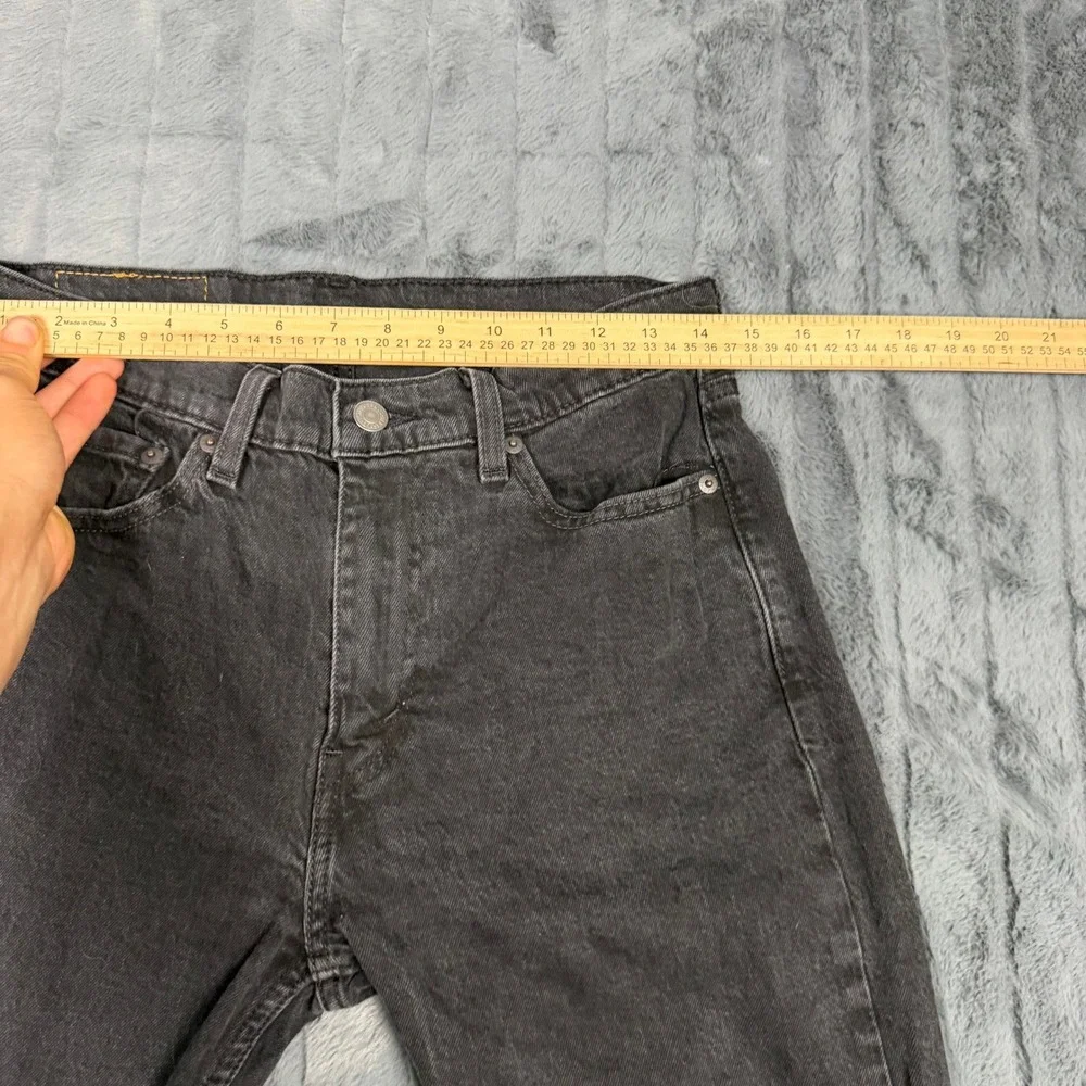 Levis 505 Regular Fit Black Denim Jeans Mens W30 L30 Straight Leg 00505-2912